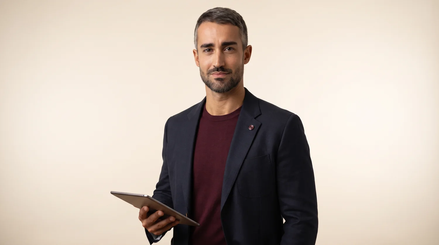 Tariq, tablette en main.